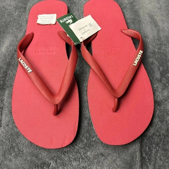 Lacoste Men's Nosara Flip Flop Red - Picture 10 of 14